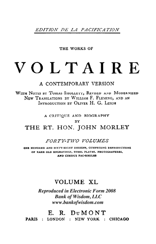 The Works of Voltaire - Set 9 - Vol. 40 - Vol. 41